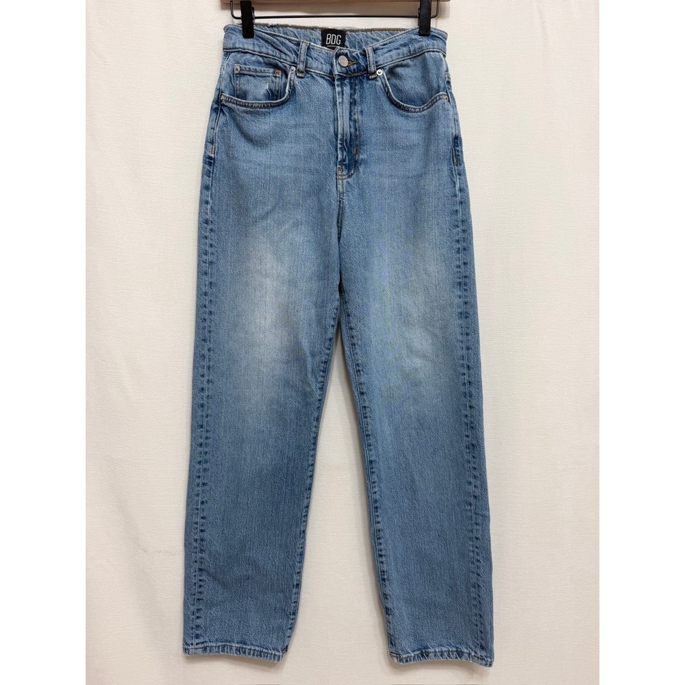 BDG Womens High Waisted Straight Leg Jeans Light Wash Denim 28 Urban Outfitters